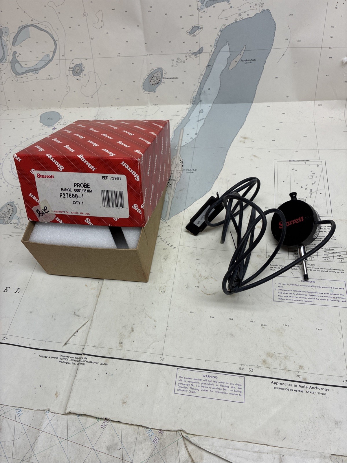 Starrett Probe/ for Remote Display P27600-1 NEW - 1" Digital Indicator .600
