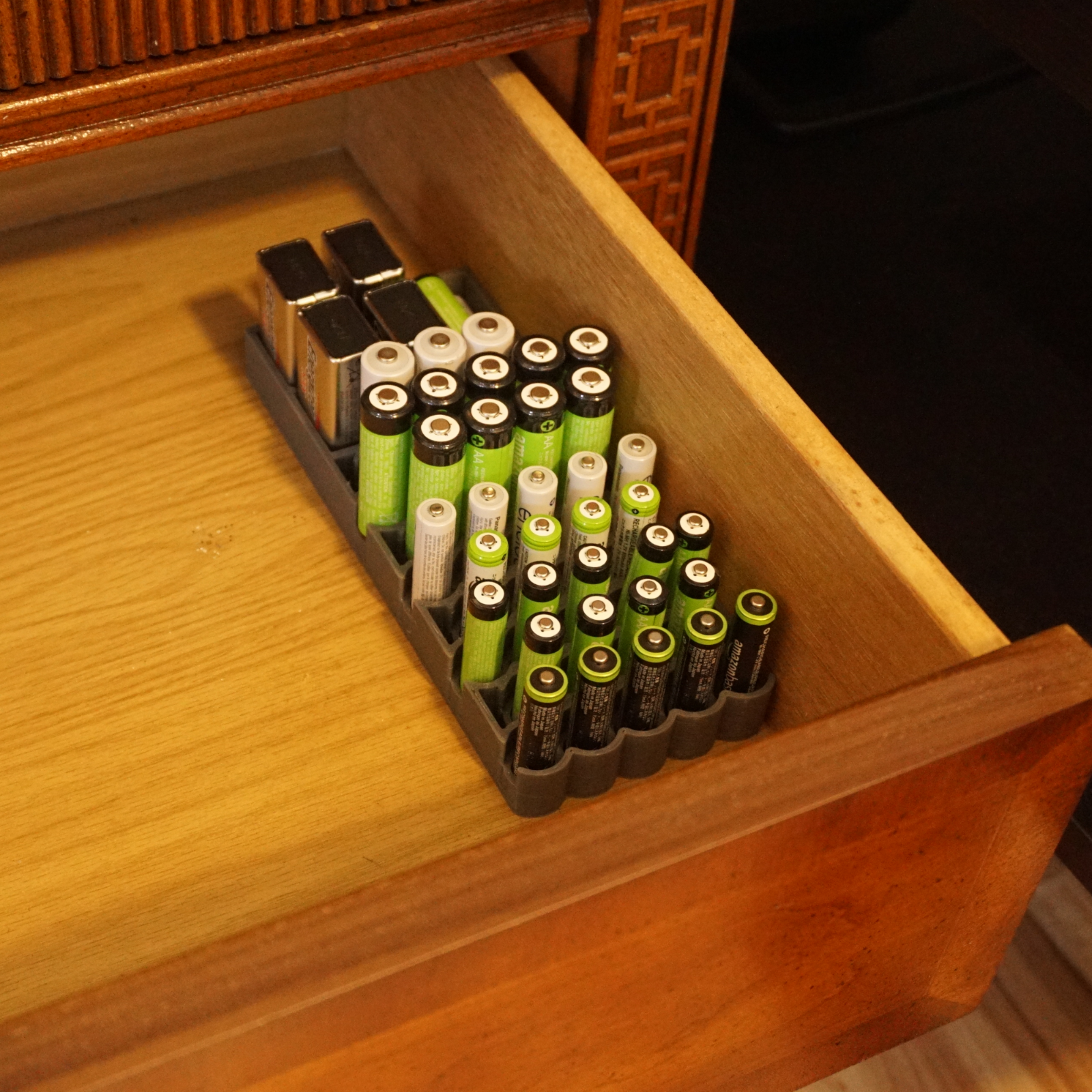 Battery Storage Case | Organizer Tray Container Box Holder 40 Slots AAA AA 9V