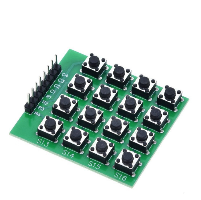 8pin 4x4 Matrix 16 Keys Button Keypad Keyboard Breadboard Module MCU for Diy Kit