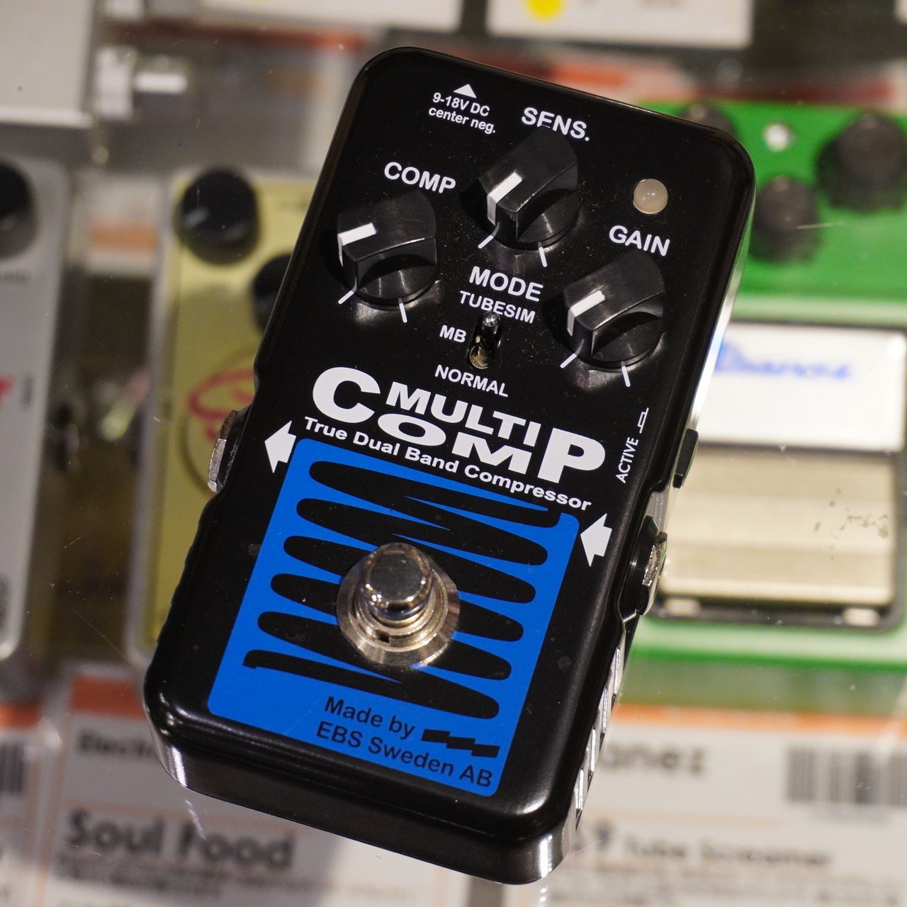 EBS MultiComp Blue Label Bass Compressor Effects Pedal Used Compact