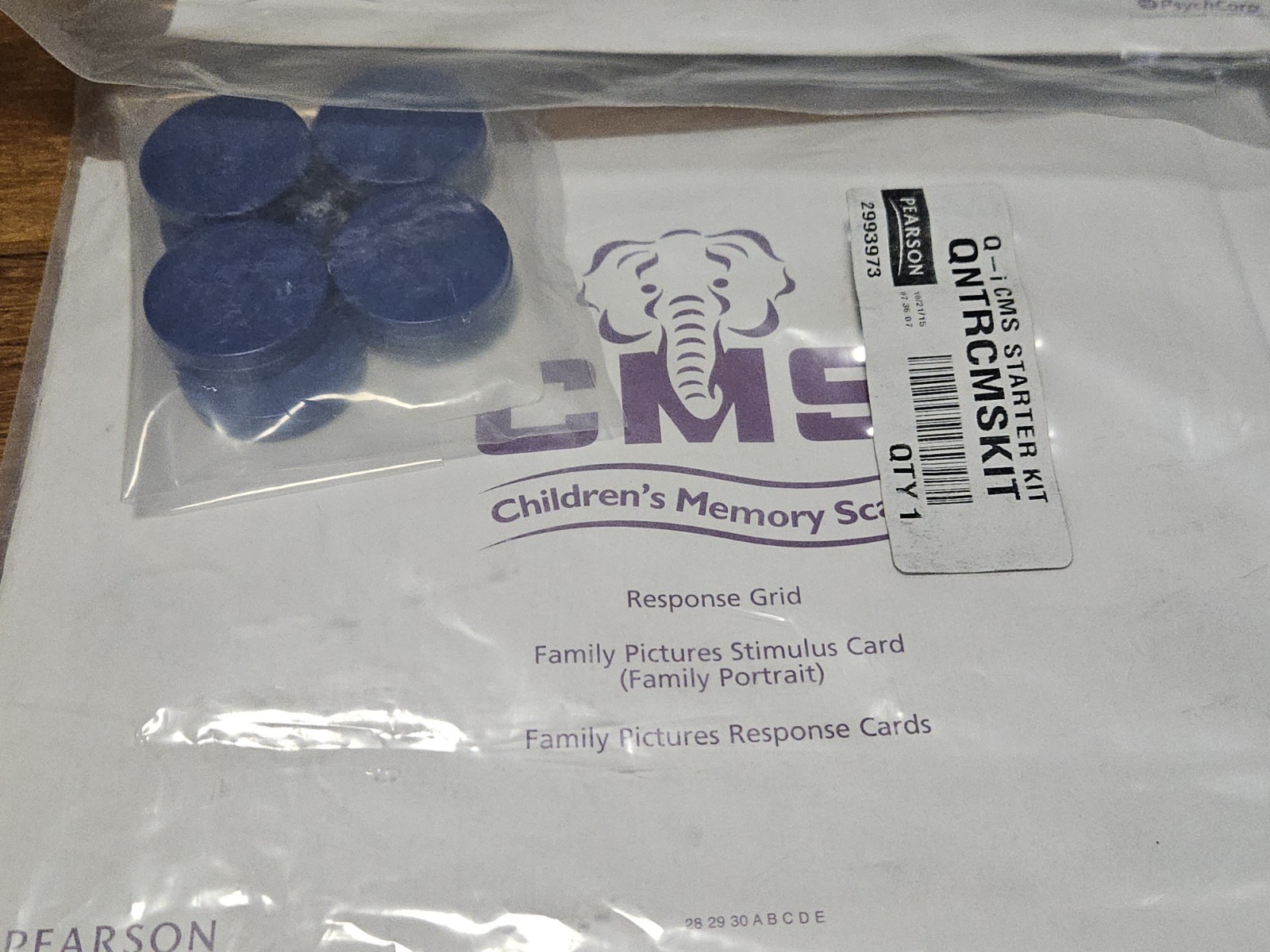 2 New CMS Children's Memory Scale Starter Kits - QNTRCMSKIT - Sealed