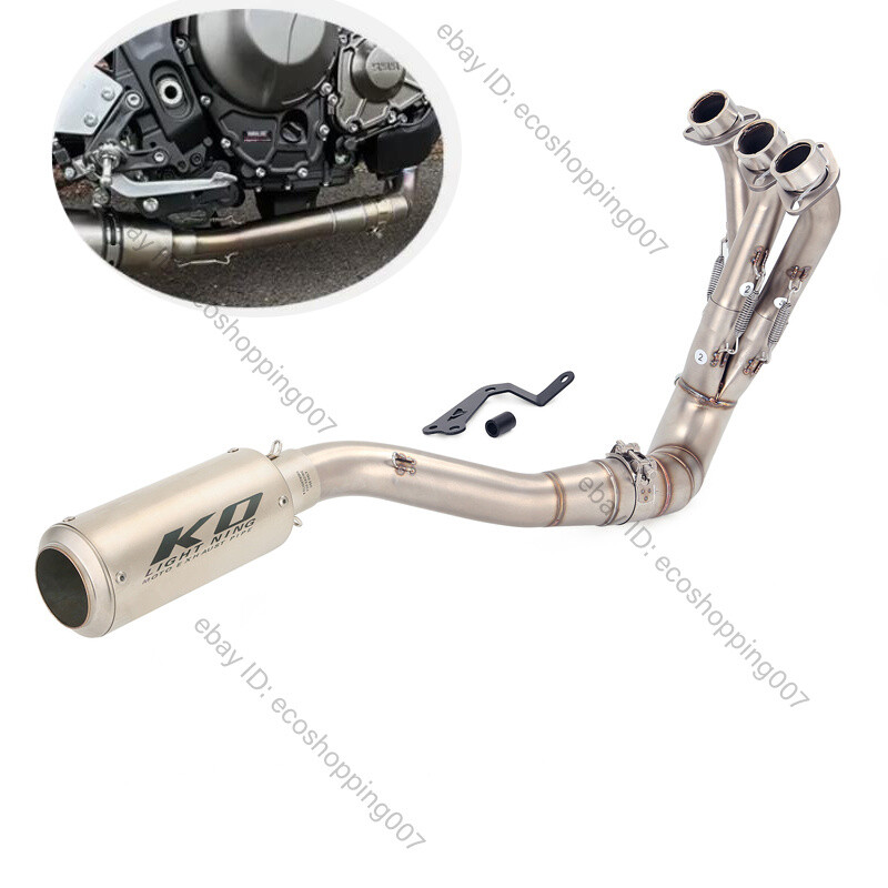 For Yamaha MT09 XSR900 Tracer 9 21-24 Front Pipe Exhaust Muffler With DB Killer