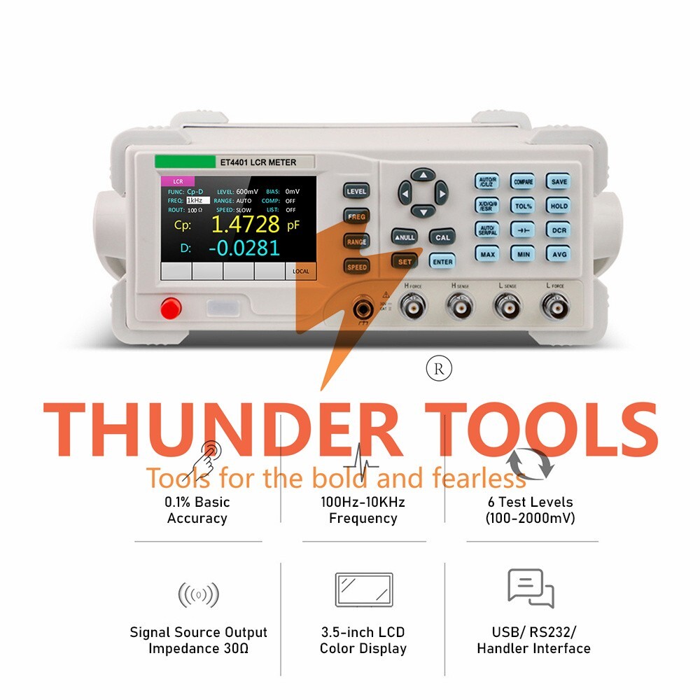 Thunder Tools Benchtop Digital LCR Meter 100Hz-10KHz High Precision