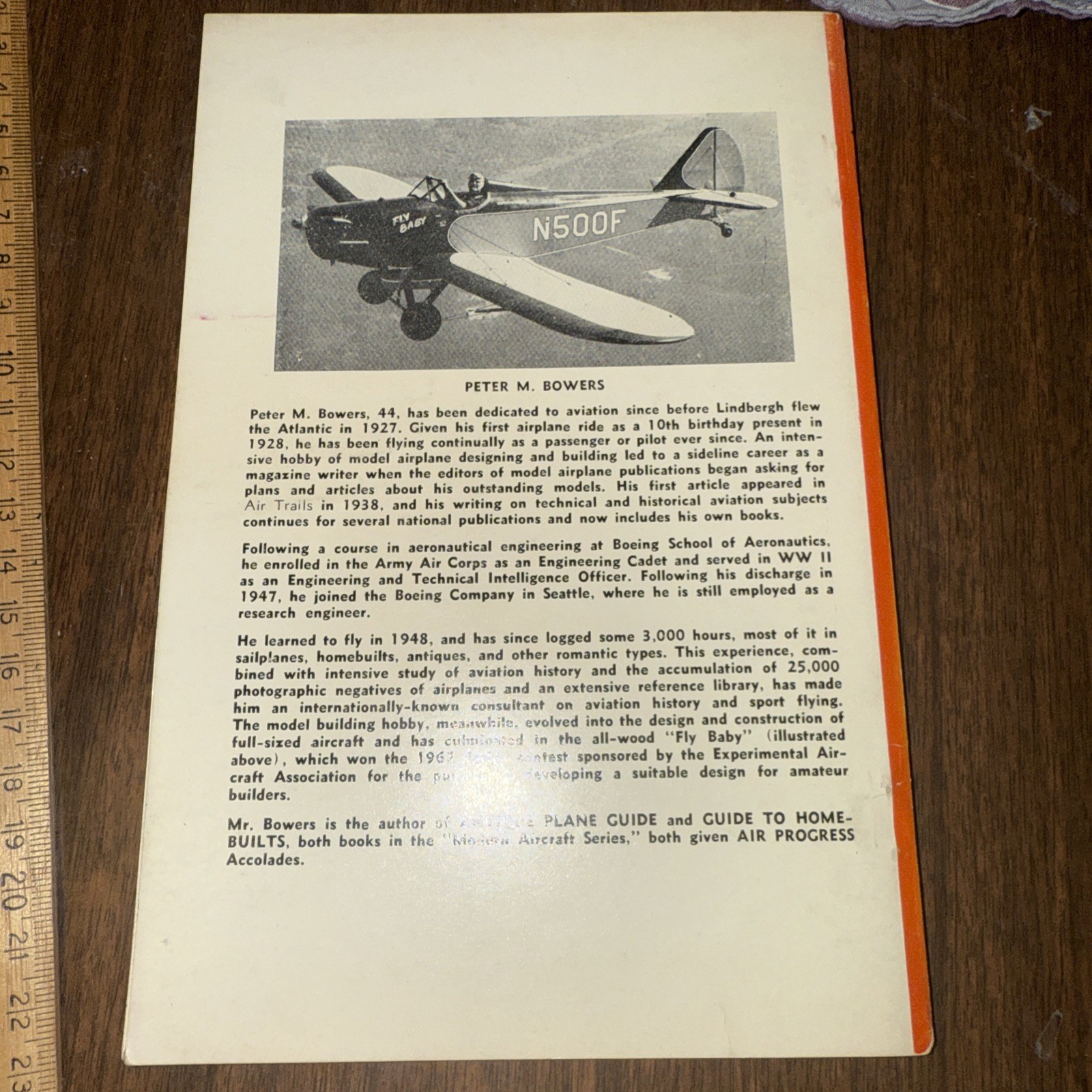 Antique Plane Guide 1962 Vintage