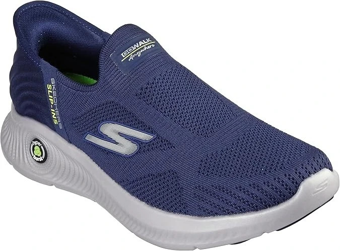 Men's Skechers Shoes  Navy Arch Fit Slip Ins Go Walk  Comfort Casual Knit 216301