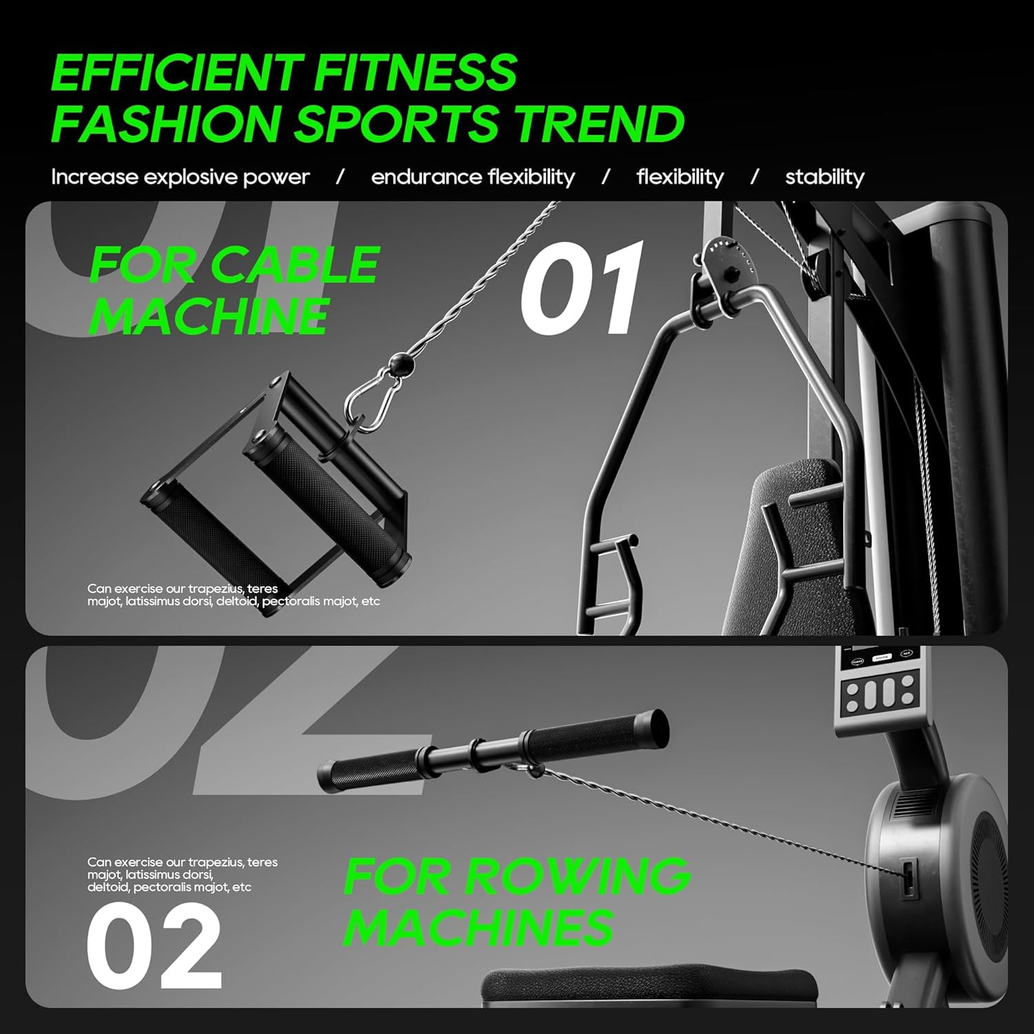 Cable Machine Attachment LAT Pulldown Attachments Cable Machine Accessories for