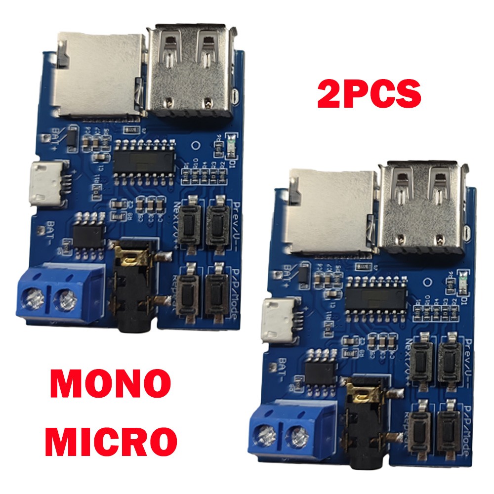 2X Mono MP3 USB Flash Drive Micro SD TF Card Player Decoding Amplifier Board HOT
