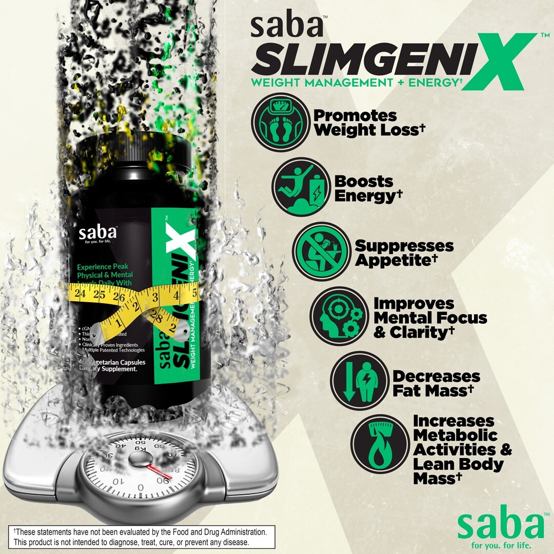 Saba SlimGenix - Energy, Weight Management, Appetite Control, Focus, Fat Burner