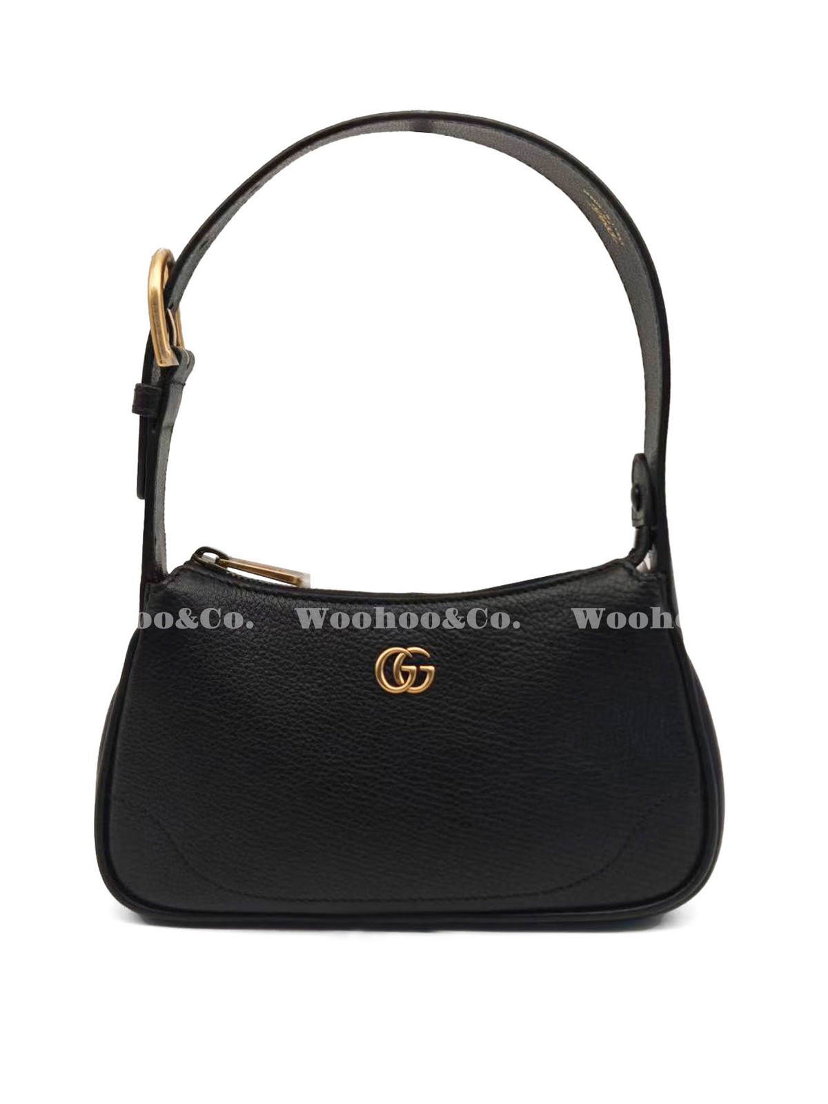 Gucci Aphrodite Small Leather Shoulder Bag Women's Black 8.2x1.5x12 in
