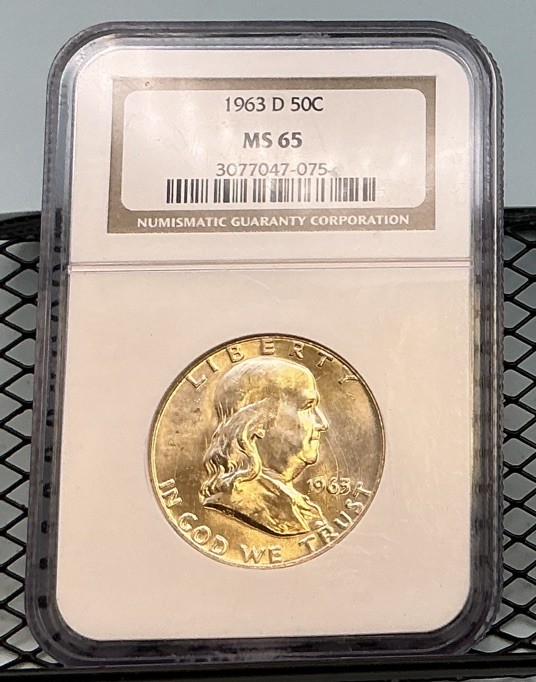1963-D 50c Franklin Half Dollar NGC MS65