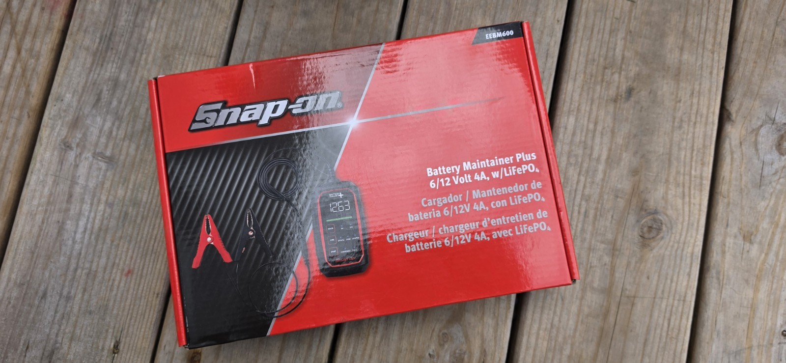 For Snap-on EEBM600 Lithium Powered Battery Maintenance Plus 6/12 Volt 4A
