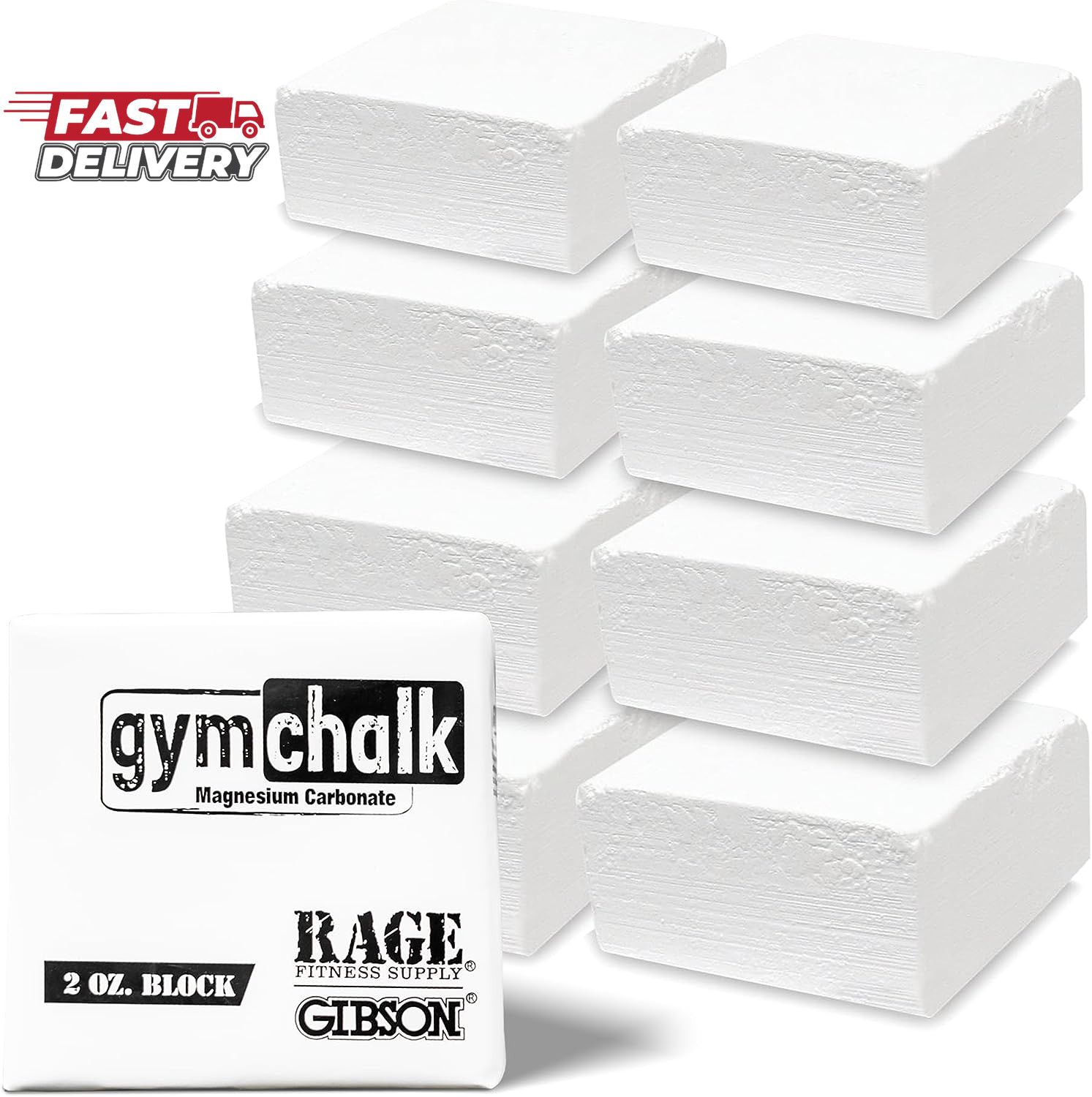 Rage Fitness Premium Gym Chalk, Pure Magnesium Carbonate Chalk for Excellent Gri