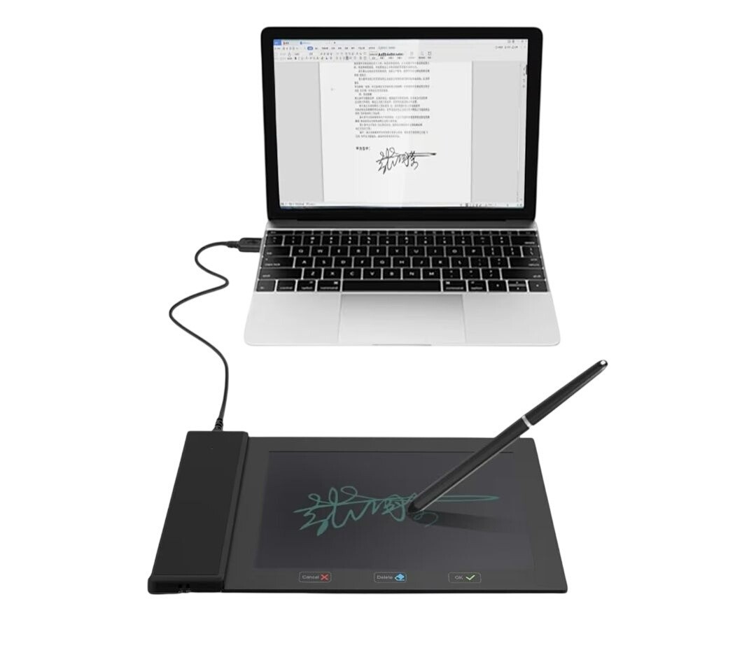 Pro Havapen Signature Pad ePaper SignPad 6"x4" Tablet with Battery-Free Stylus