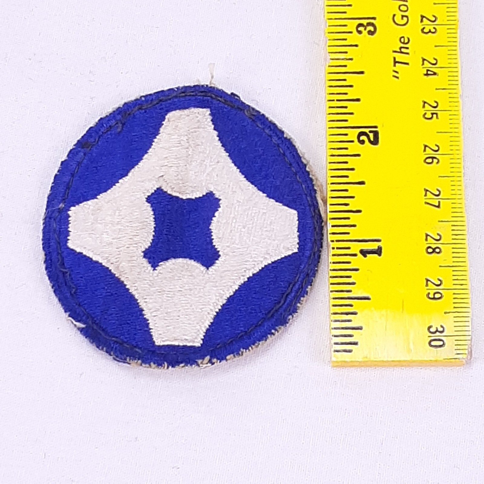 Vintage Original WWII U.S. Army 4th Service Command Snow Back Patch (a)