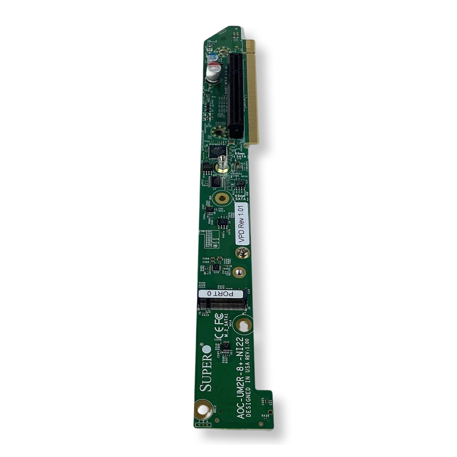 Genuine Super Micro AOC-UM2R-8+-NI22 Riser Card