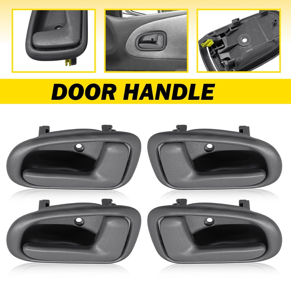 Gray Inner Inside Interior Door Handle Left & Right Set for 93-97 Toyota Corolla
