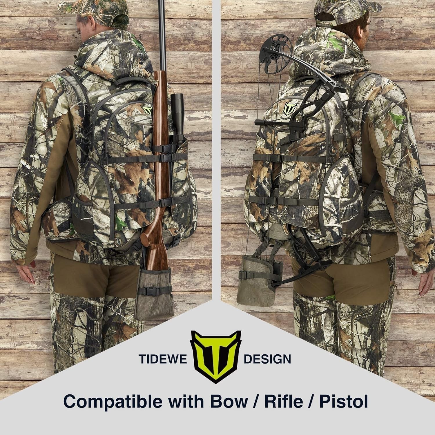 TIDEWE Hunting Backpack Waterproof Camo Pack with Rain Cover Large Capacity US