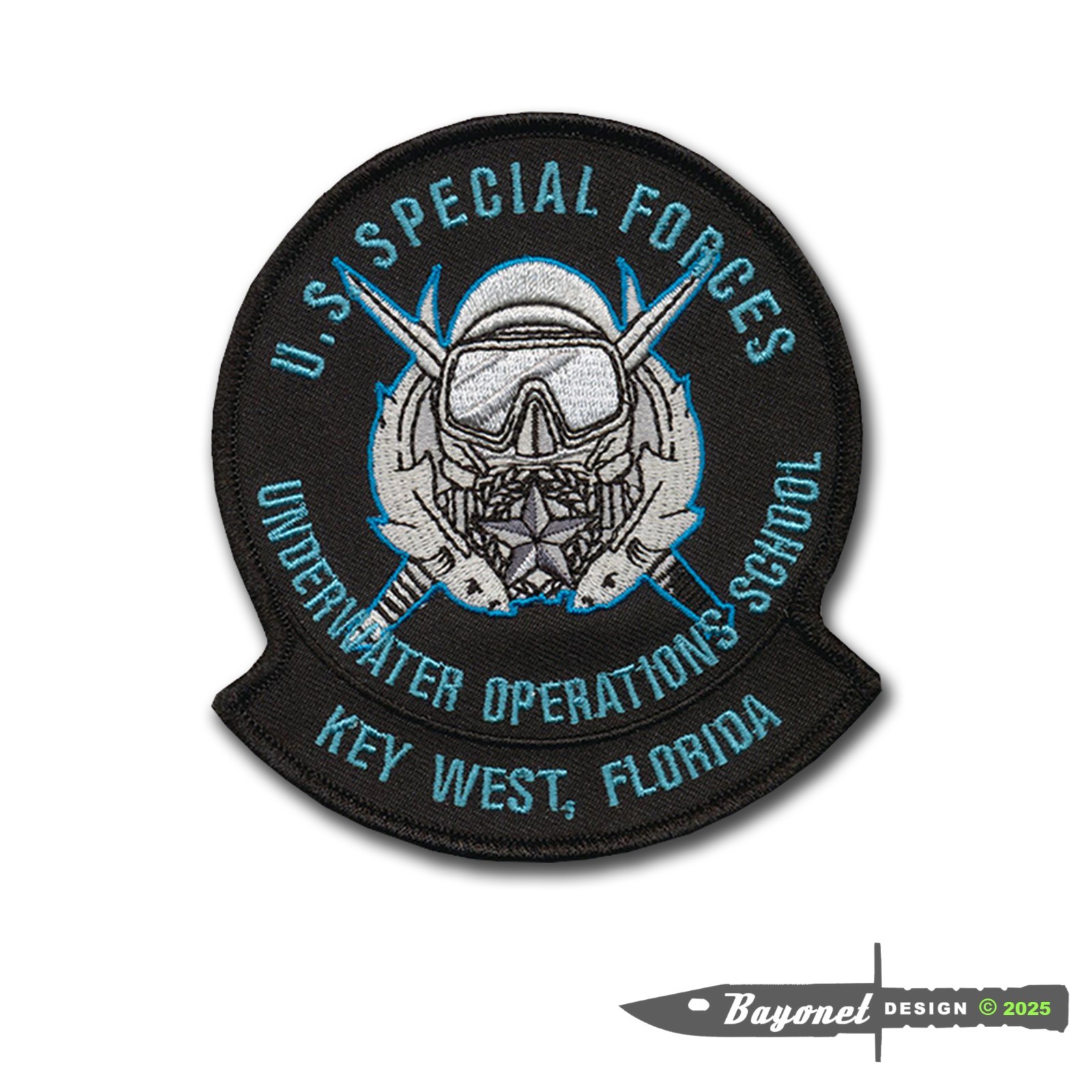 Special Forces Underwater Operations Patch (2025 Version) - 4" X 3 1/2" Wax Back