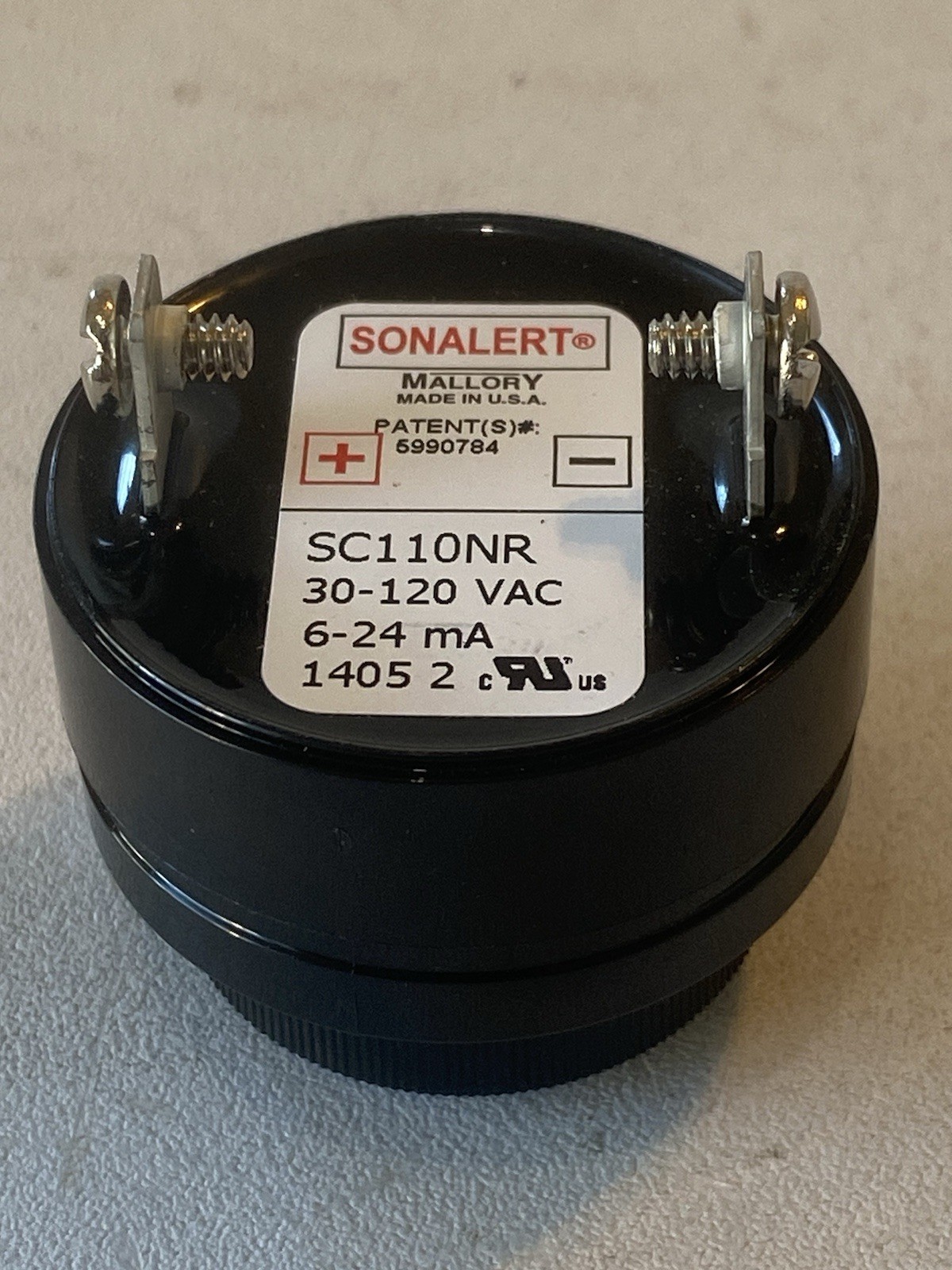 Mallory Controls Sonalert SC110NR Piezo Buzzer / Alarm / Horn 80dB