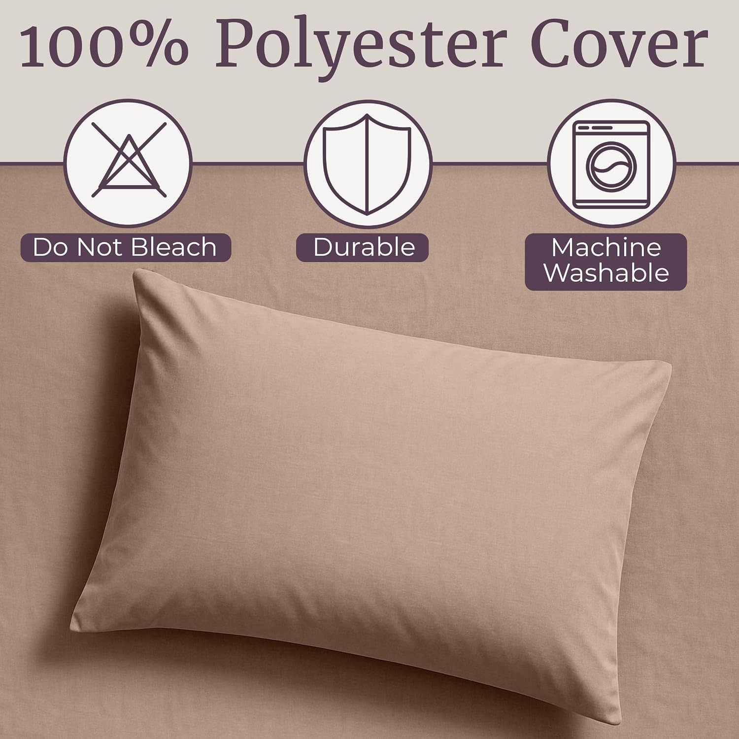 Brushed Microfiber Sheet Set, Full, Taupe