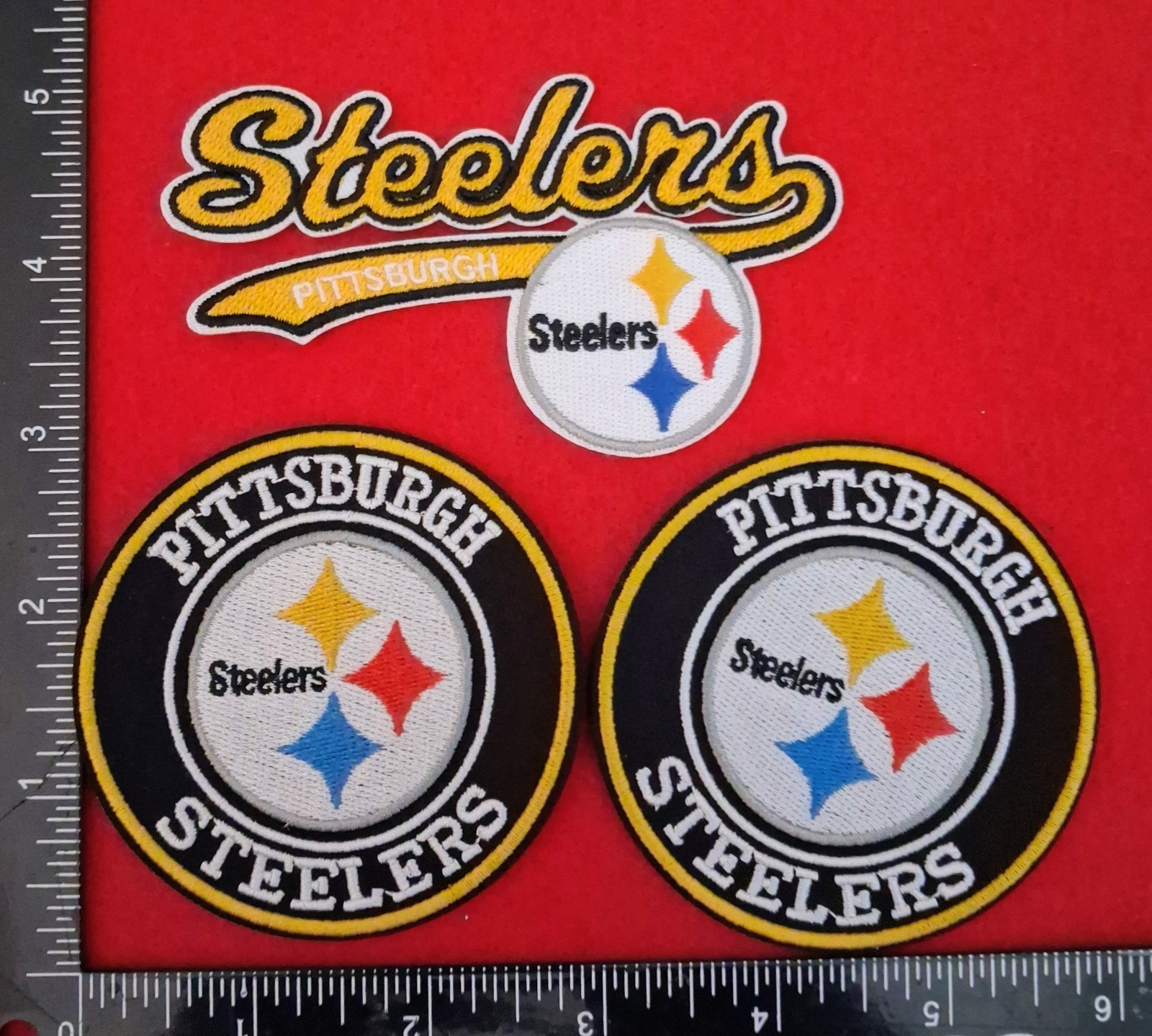 3 Qty PITTSBURGH STEELERS IRON ON PATCH