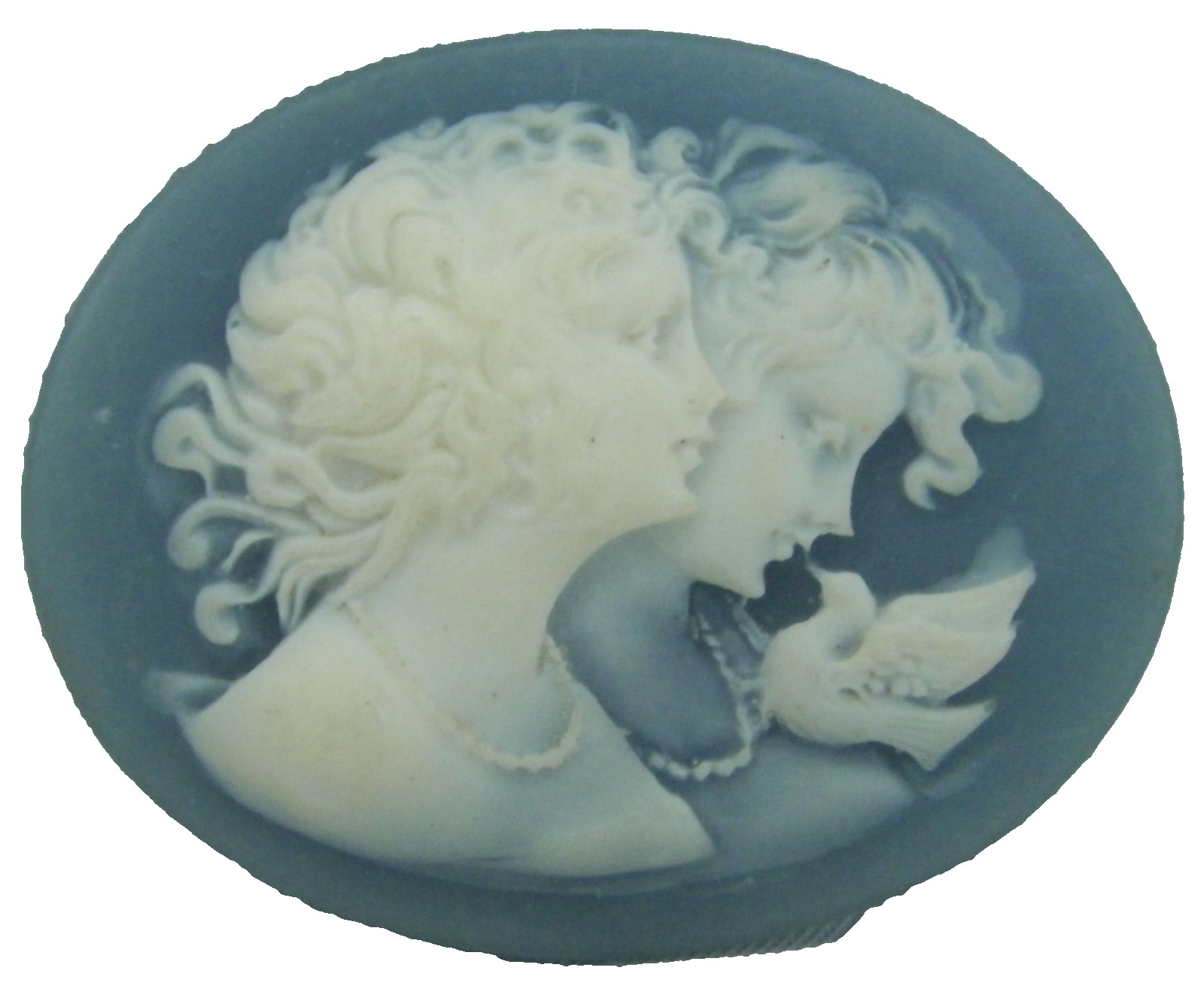 Vintage Resin Children Cameo Jewelry Finding