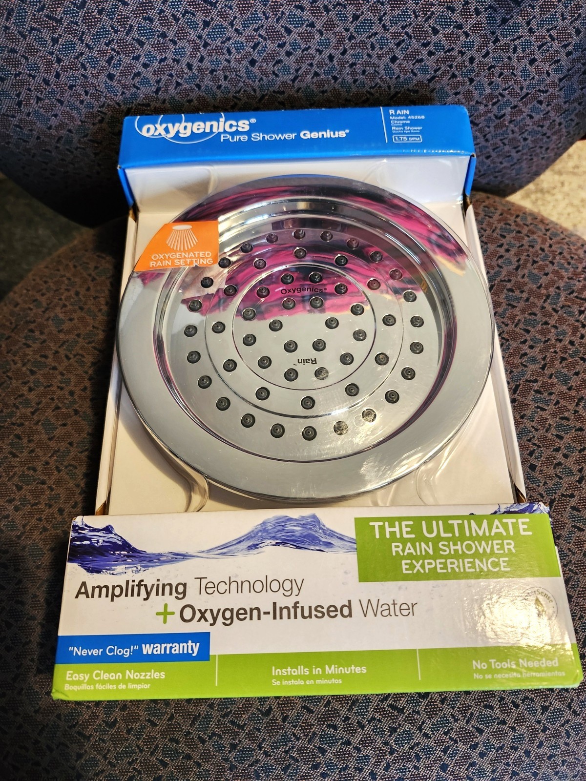 NEW Oxygenics Ultimate Chrome Rain Shower Head #45268 NICE!!