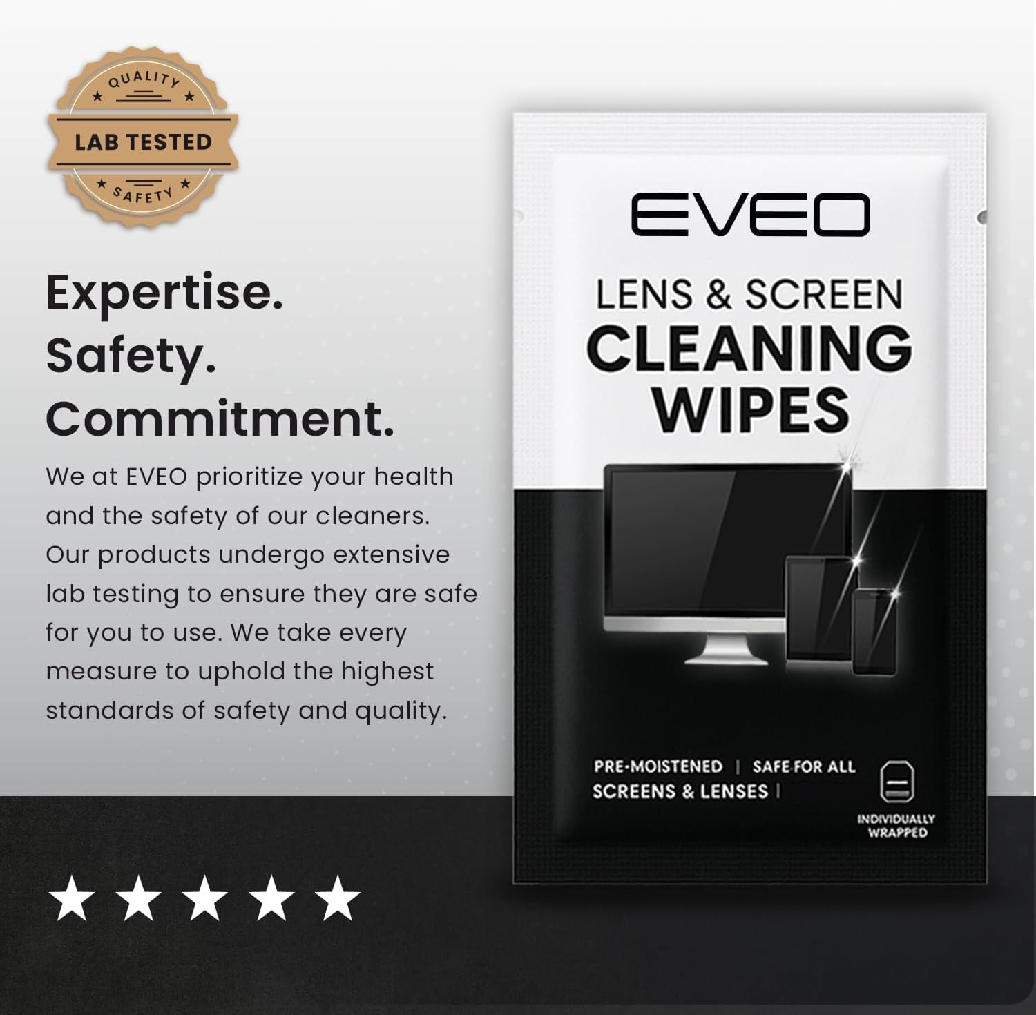 Screen Wipes - Electronic Wipes, Computer Screen Cleaner Wipes for Electronic...