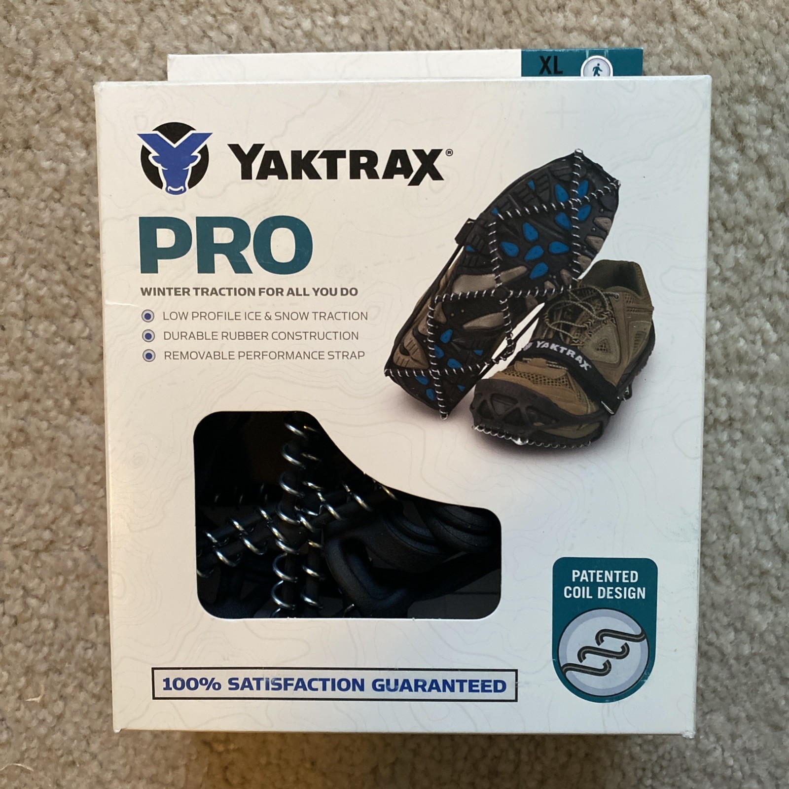 Yaktrax PRO Winter Traction   Fits Over Your Shoes XL