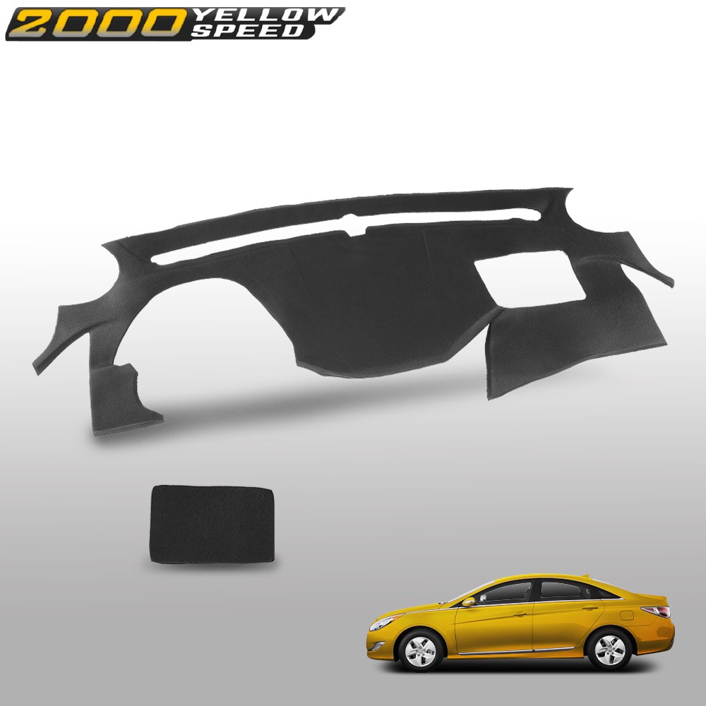 Dashboard Dash Cover Cap Overlay Black Fit For 2011-2014 Hyundai Sonata