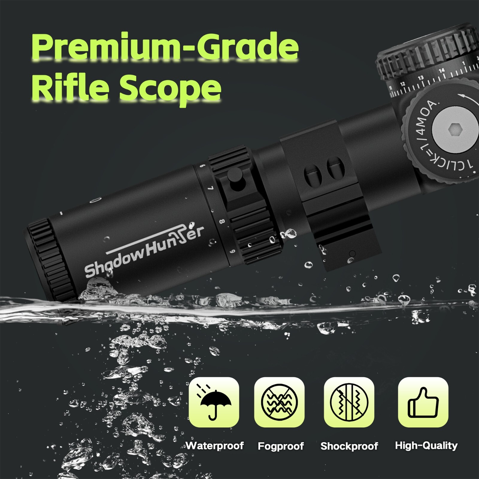 3-9x40 Rifle Scope with Mil-Dot Reticle, Zero Reset and Pull-Lock Turrets