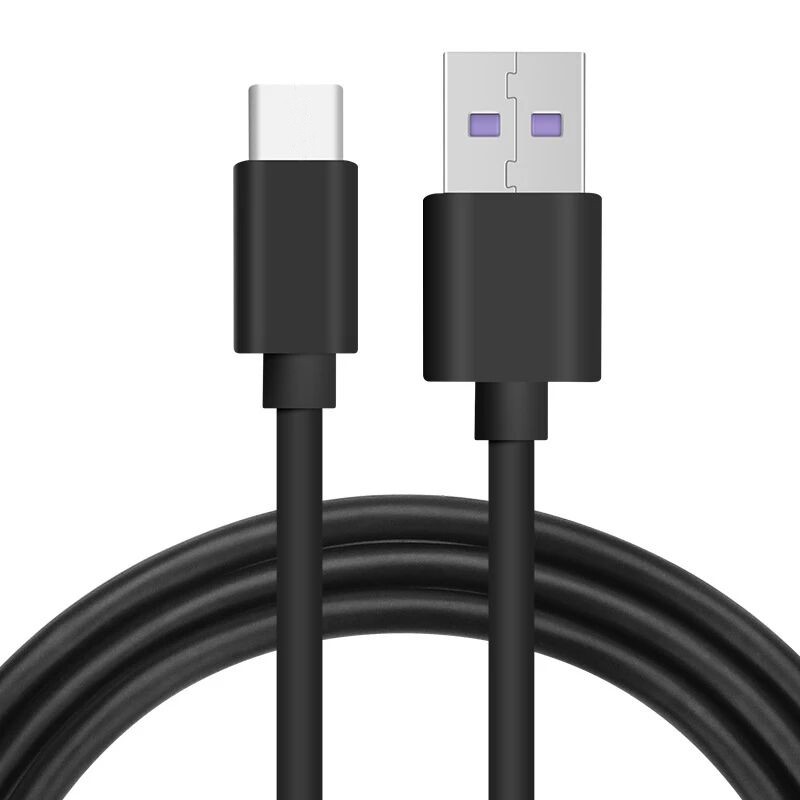Fast Charger Cable For Samsung Huawei Type C USB-C Data Charging Cable Black