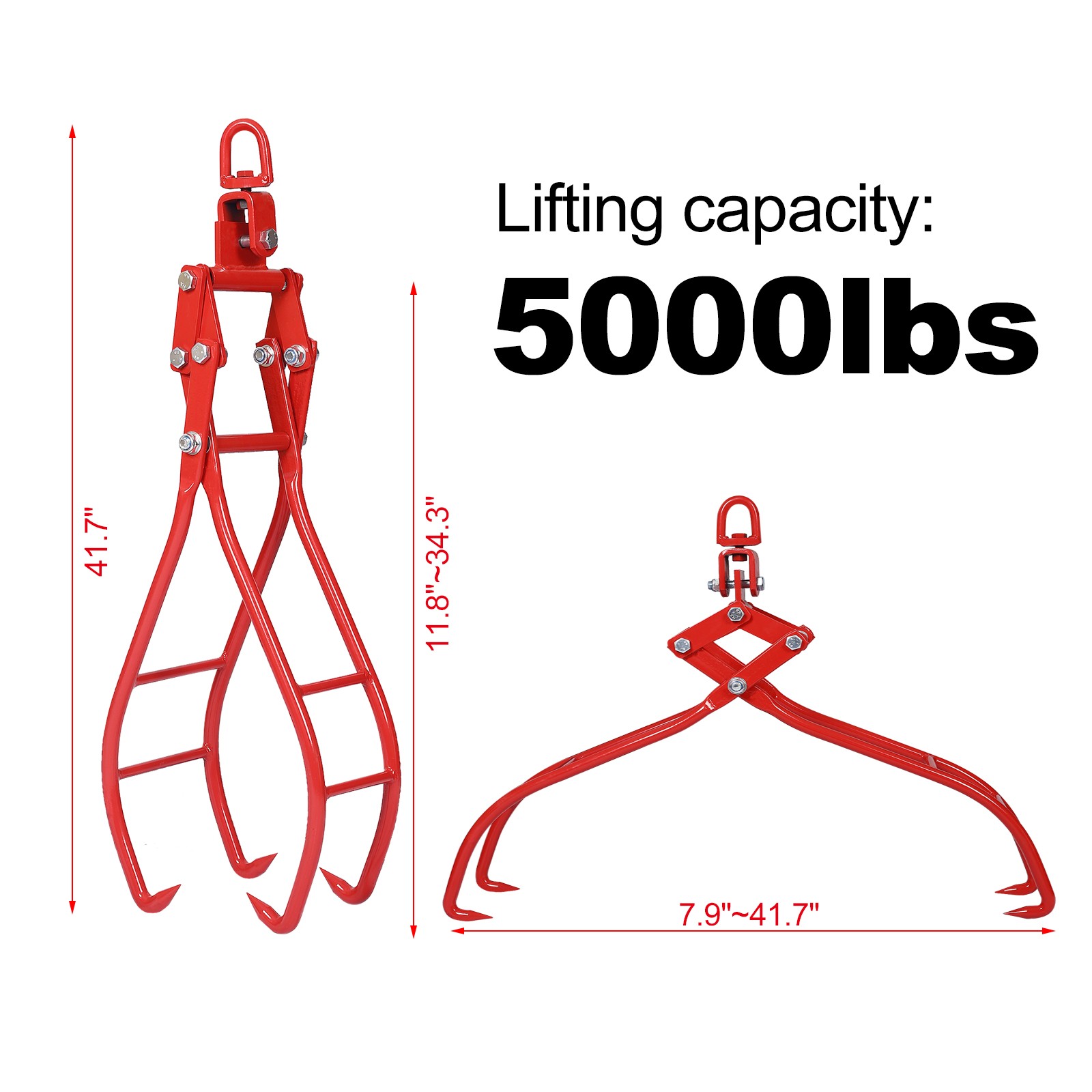 36 inch Log Lifting Tongs Log Grabber Skidding Log Lifting Tongs Timber 4 Claw
