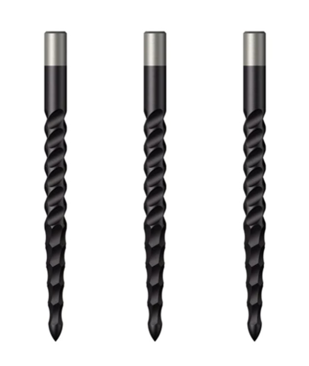 Mission Lunar CS Dart Points Rough Cut - Black 32mm