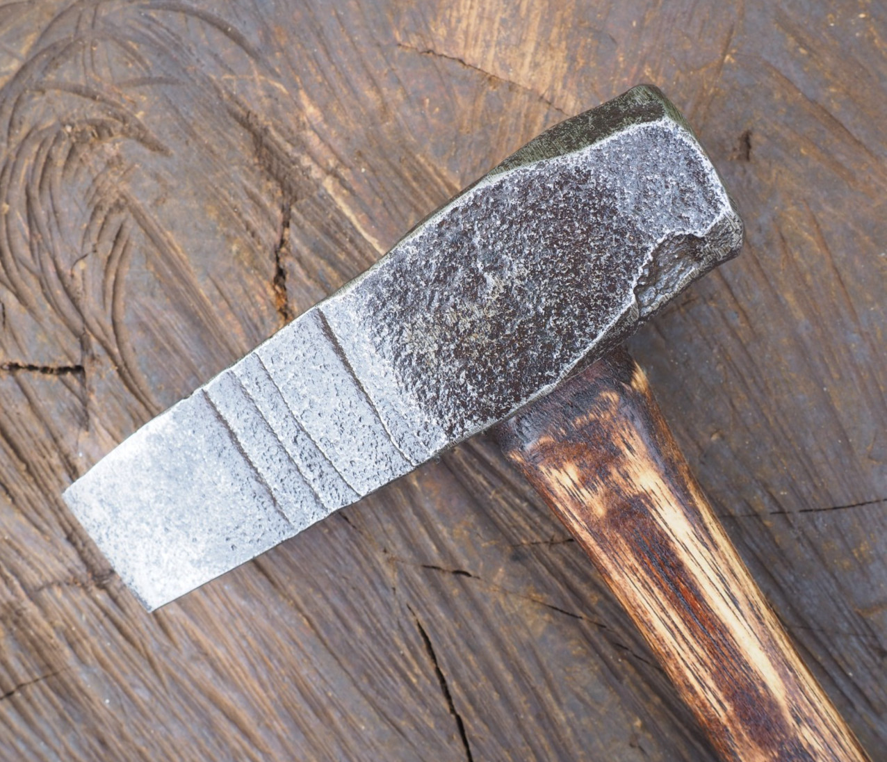 SHARP 4LB SLANT FACED STRAIGHT BUTCHER DIAGONAL CUT OFF BLACKSMITH HAMMER ANVIL