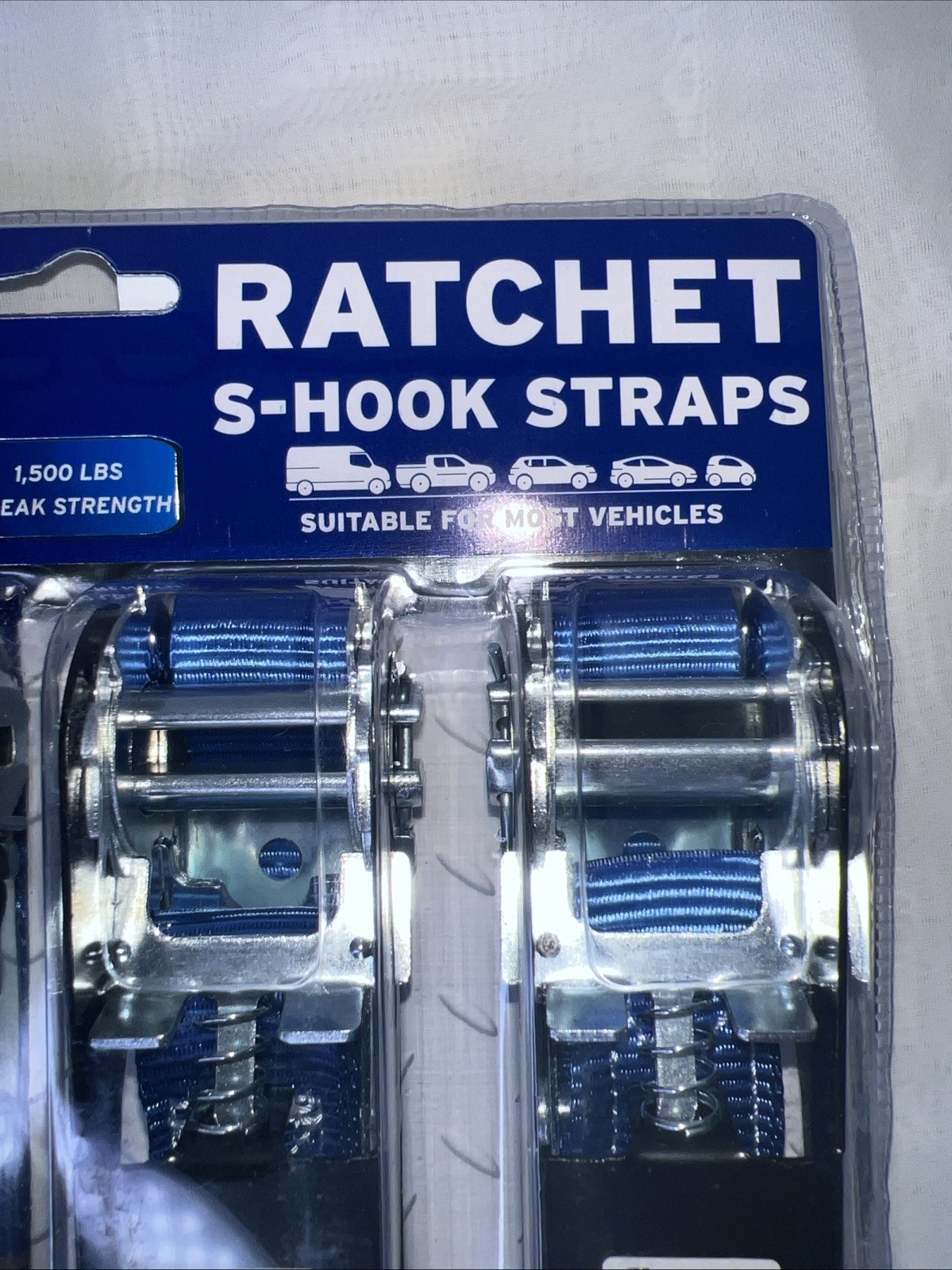 15 Foot Heavy Duty Ratchet Tie Down - 4 Pack, Chevron