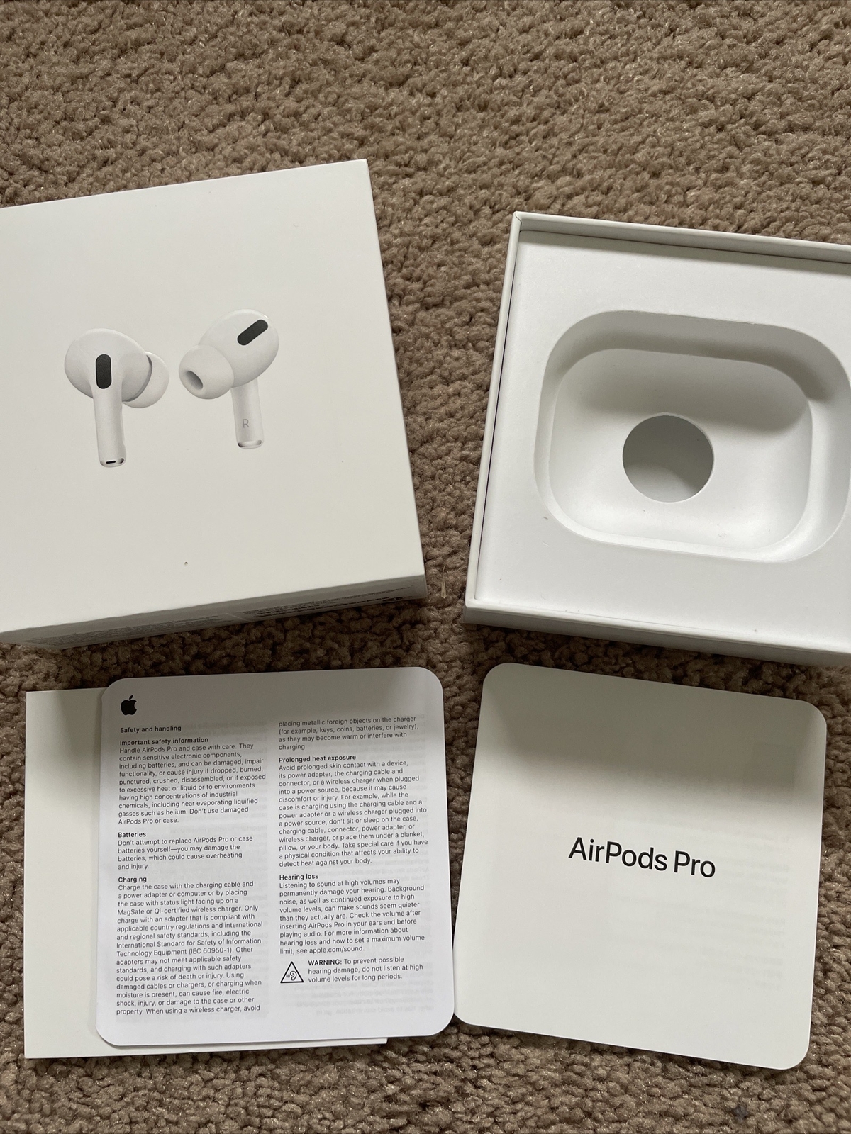 AirPods Pro BOX WITH ORIGINAL INSERTS BOX ONLY