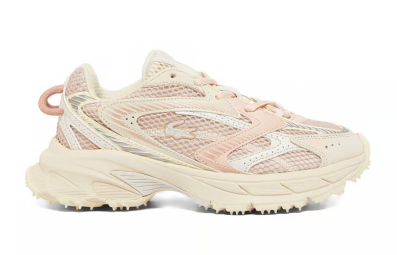 Lacoste L003 NEO SHOT Women's Sneakers. Color Off White/Light Pink. Size 6.5 USA