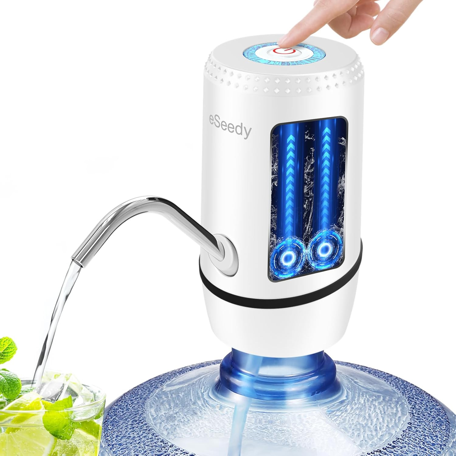 Water Pump for 5 Gallon Bottle, USB Charging Automatic Water Dispenser with Rech
