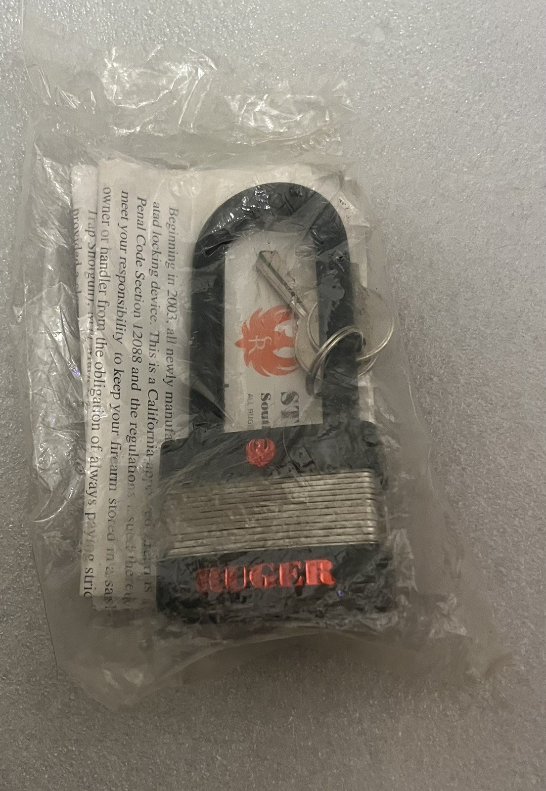 Ruger Gun Lock 5025 For Rifles Pistols Revolvers 2 Keys