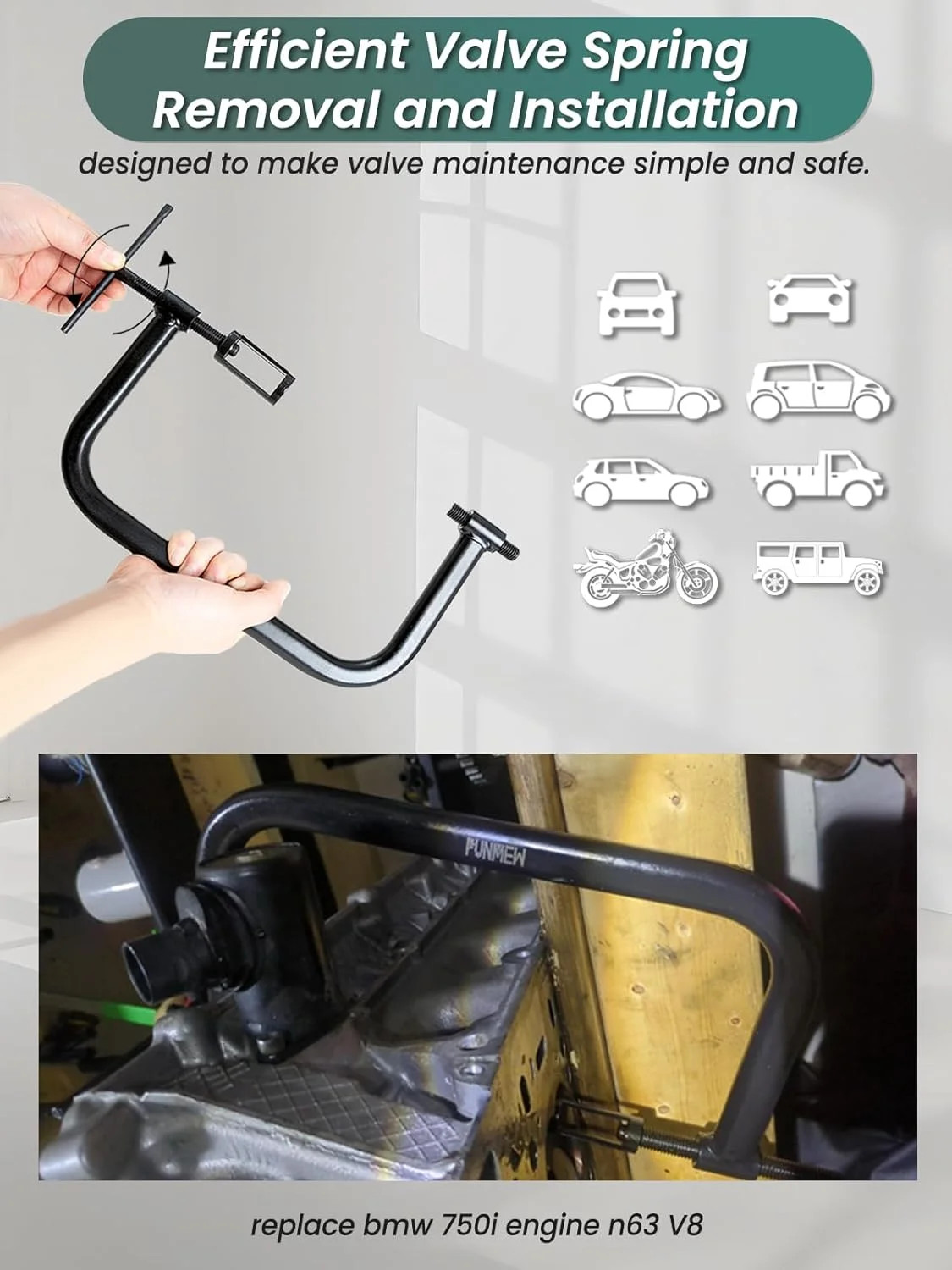 Valve Spring Compressor 10pcs Valve Spring Removal Tool for Motorcycle, ATV, ...