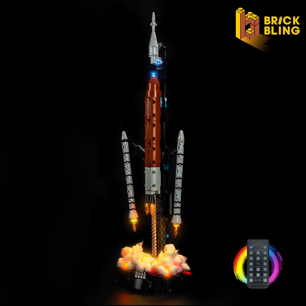 BrickBling LED for LEGO NASA Artemis Space Launch System Rocket 42221 (Remote)