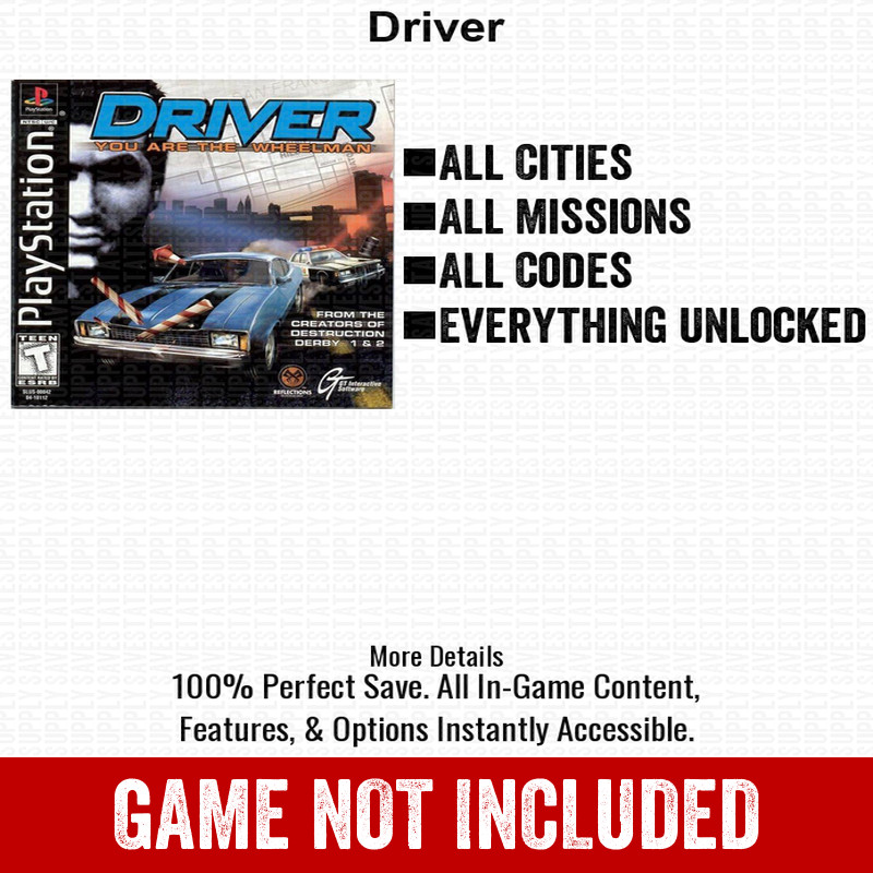 Driver 100% All Items PS2 Memory Card PlayStation