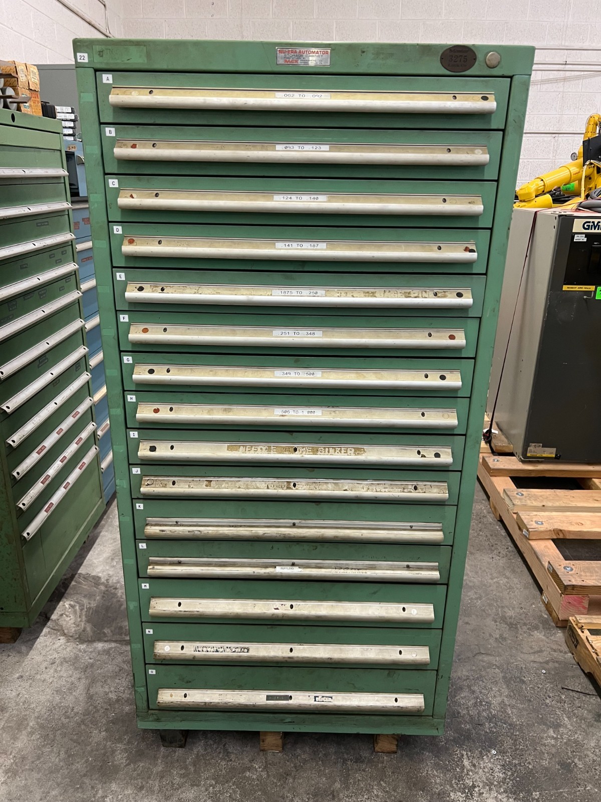 GOOD USED! NU-ERA 30X28X64 15 DRAWER CABINET