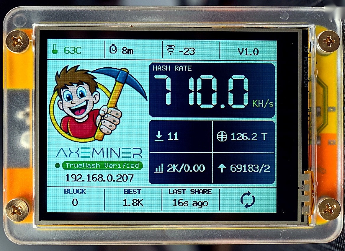 Axeminer Lottery Miner with Verified Hashrate and Thermal Intelligence