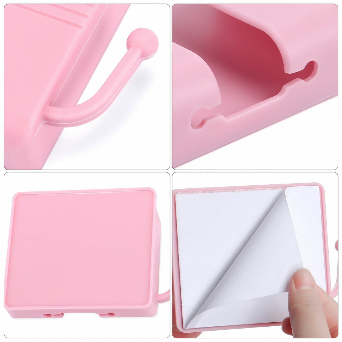 Wall Mounted Mobile Phone Holder Charging Stand Rack Shelf Self Adhesive Bracket