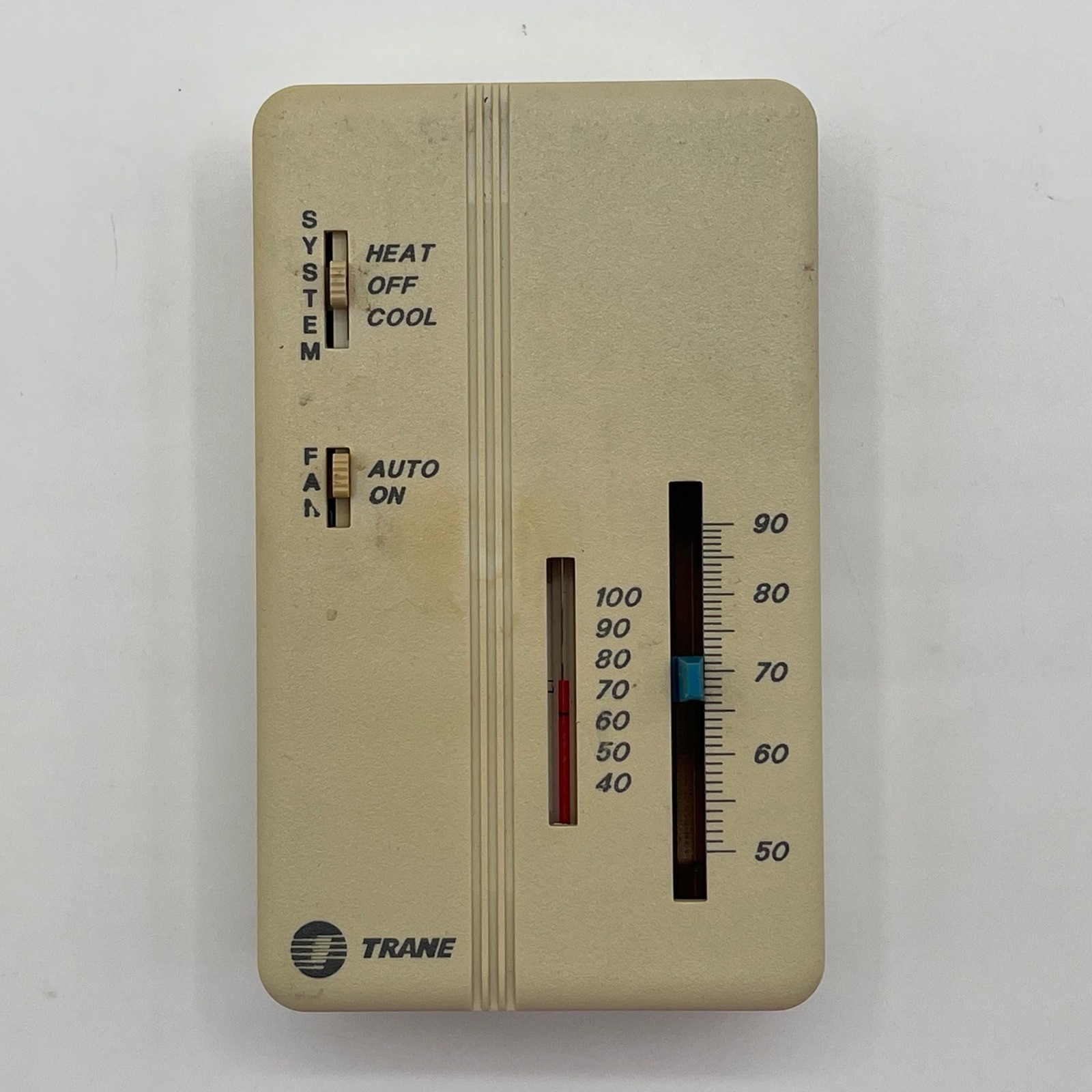 Trane BAYSENS006B Thermostat Manual Heat Cool Fan Control RevisionA X13510636-01