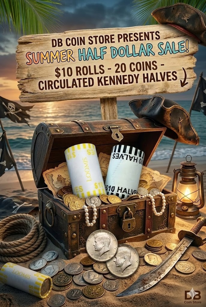Treasure Hunt  🏴‍☠️  Unsearched Kennedy Half Dollar Coin Roll - Mystery Dates