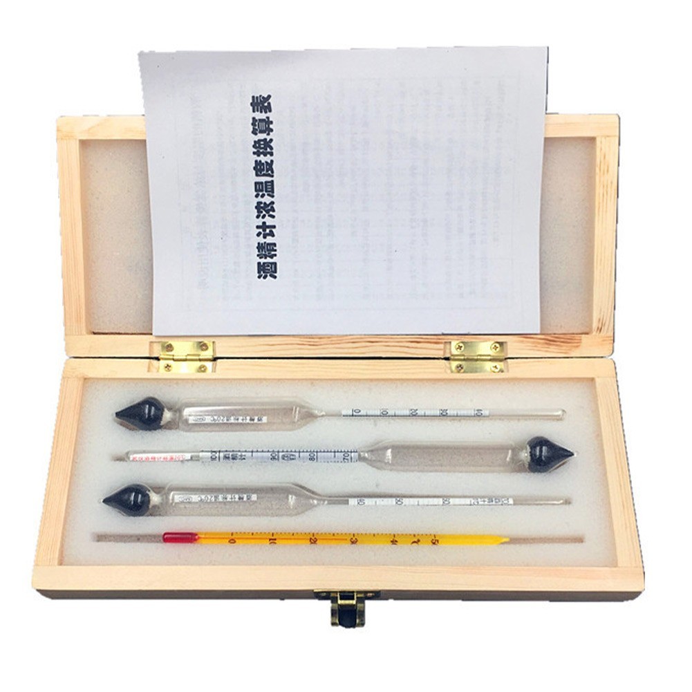 Baijiu Meter Tester in Wooden Box Measuring Alcohol Content with Accuracy