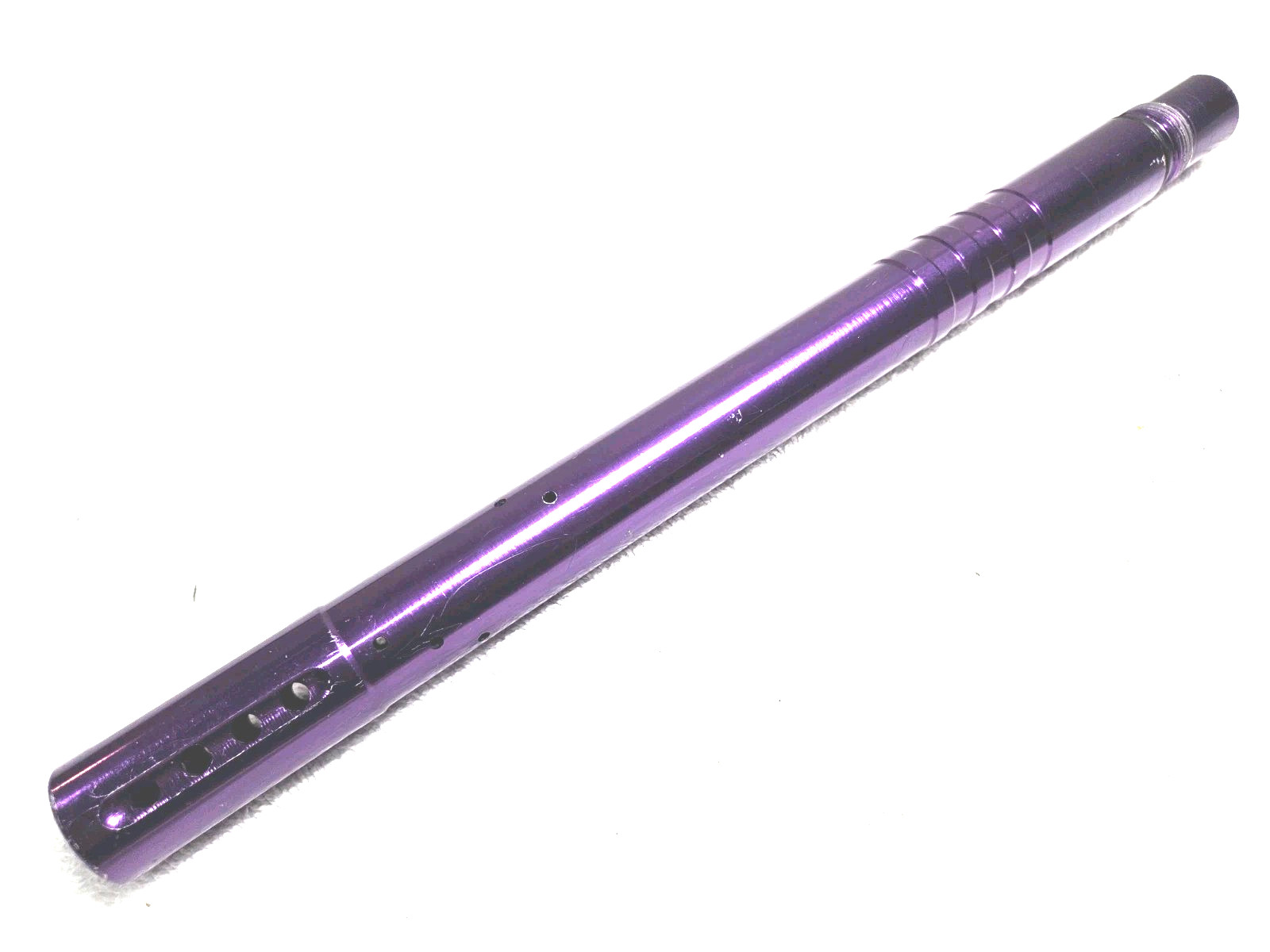 12 inch Purple Spyder Paintball Gun Spiral Port Barrel Fits Piranha Rebel JT